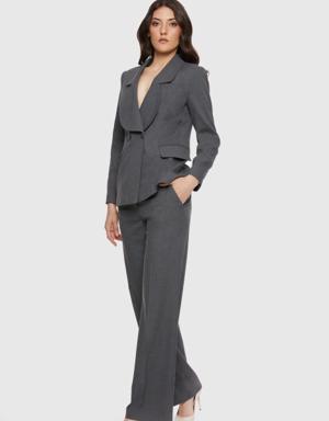 Double Buttoned Suit With Palazzo Pants