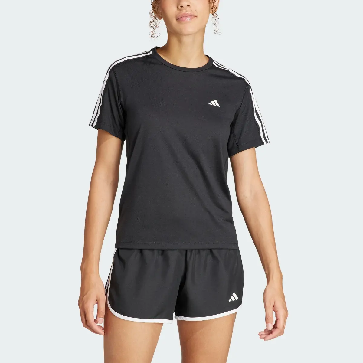 Adidas Playera Own the Run 3 Franjas. 1