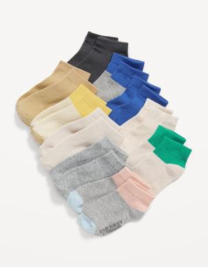 Unisex 10-Pack Ankle Socks for Toddler & Baby multi