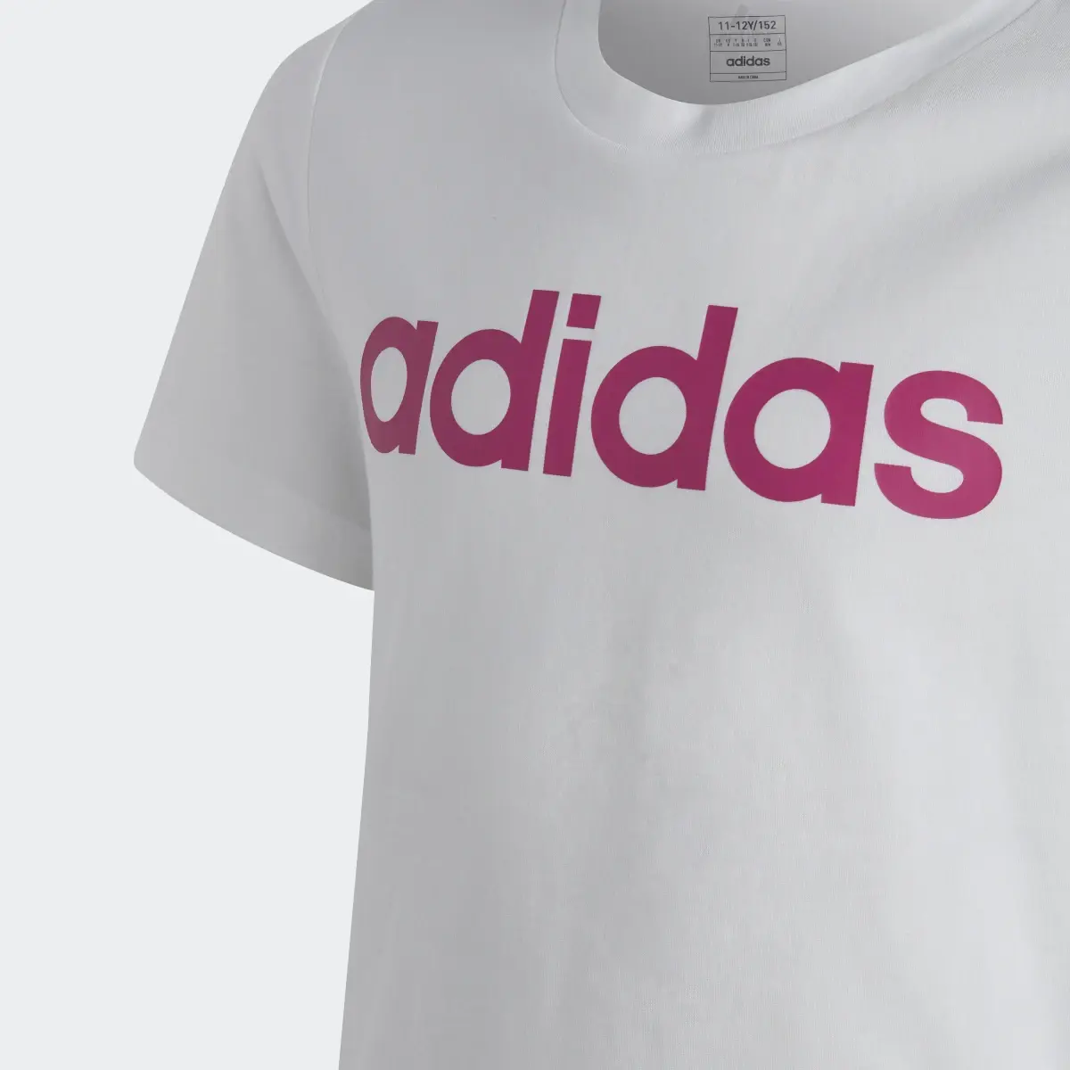 Adidas Playera Essentials Logo Linear Algodón Ajuste Ceñido. 3