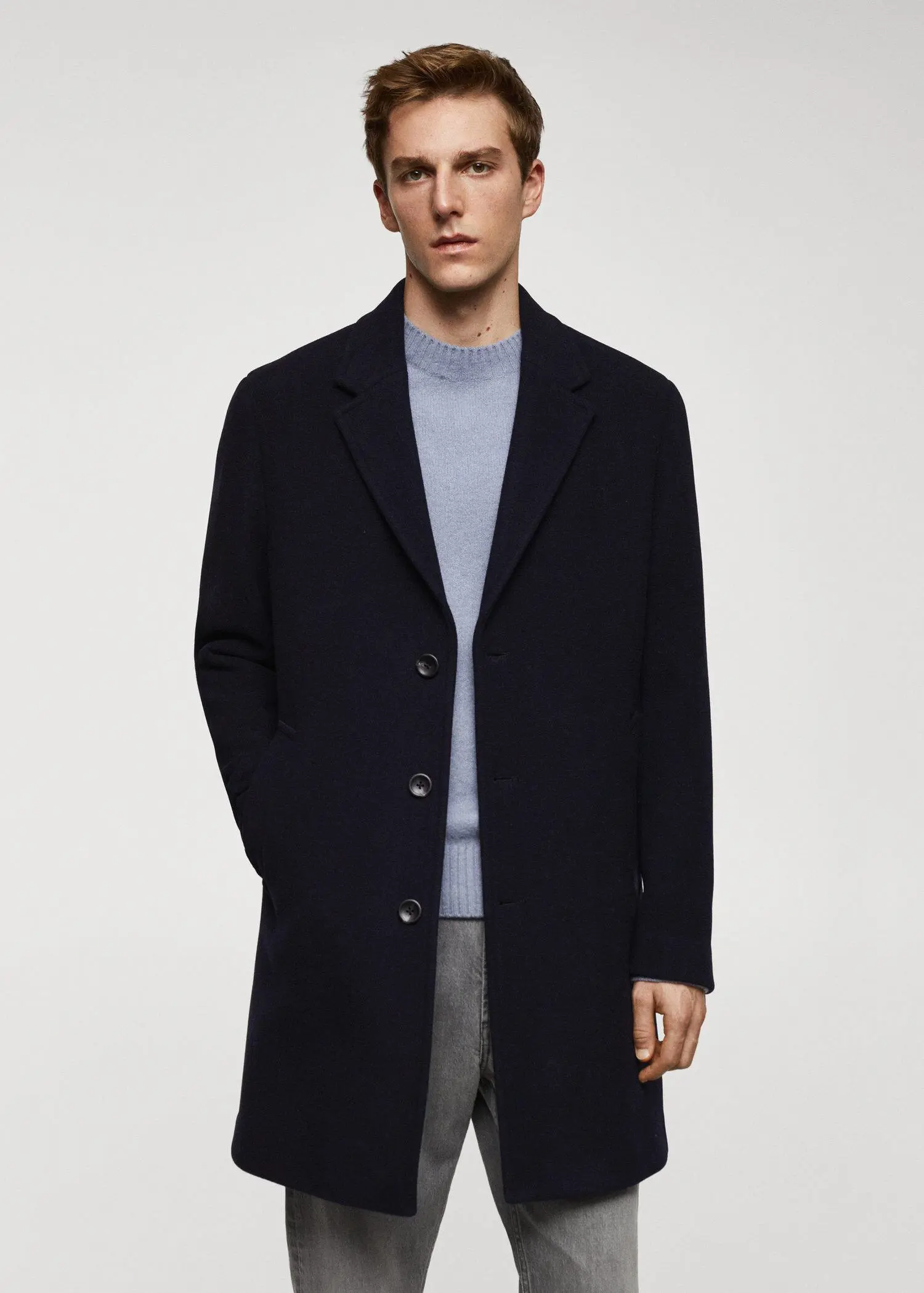 Mango Lightweight recycled wool coat . 2