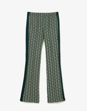 Pantalon deportivo Lacoste con estampado de monogramas para mujer