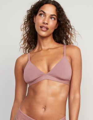 Old Navy Supima® Cotton-Blend Triangle Bralette Top for Women gray