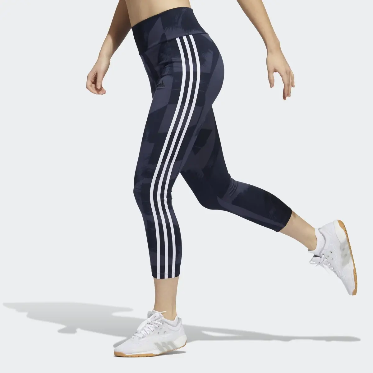Adidas AEROREADY Designed to Move Graphic High-Waist Leggings. 1