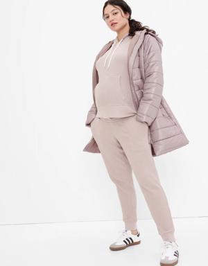 Gap Maternity 100% Recycled Puffer Jacket beige