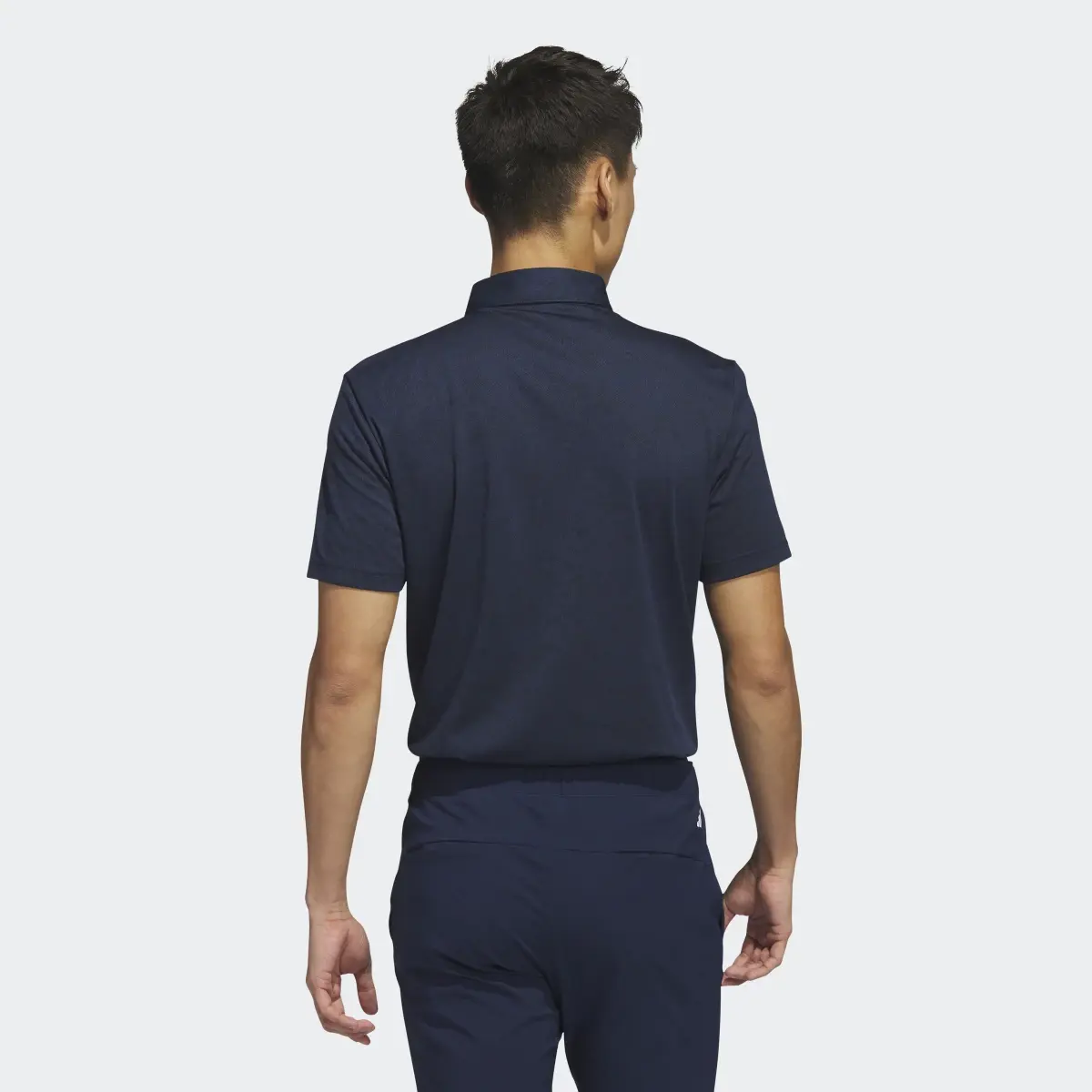 Adidas Textured Jacquard Golf Polo Shirt. 3