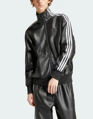 Faux Leather Adicolor 3-Stripes Loose Firebird Track Suit Jacket
