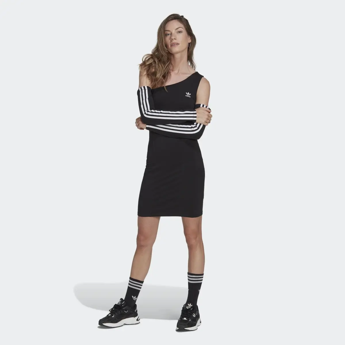 Adidas Centre Stage Cutout Long Sleeve Dress. 2