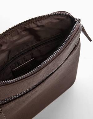 Leather-effect crossbody bag 