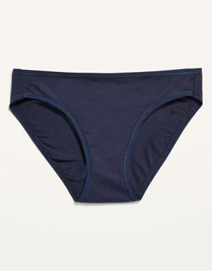 Supima&#174 Cotton-Blend Bikini Underwear for Women blue