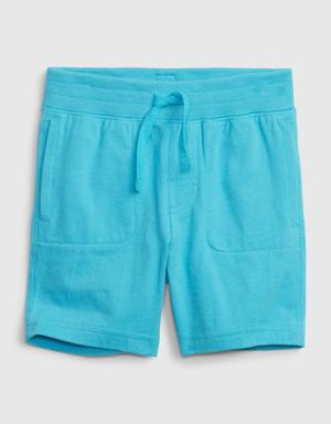 Toddler 100% Organic Cotton Mix and Match Pull-On Shorts blue