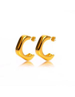 Clouds Hoop Earrings gold