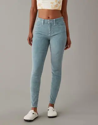 American Eagle Stretch High-Waisted Corduroy Jegging. 1