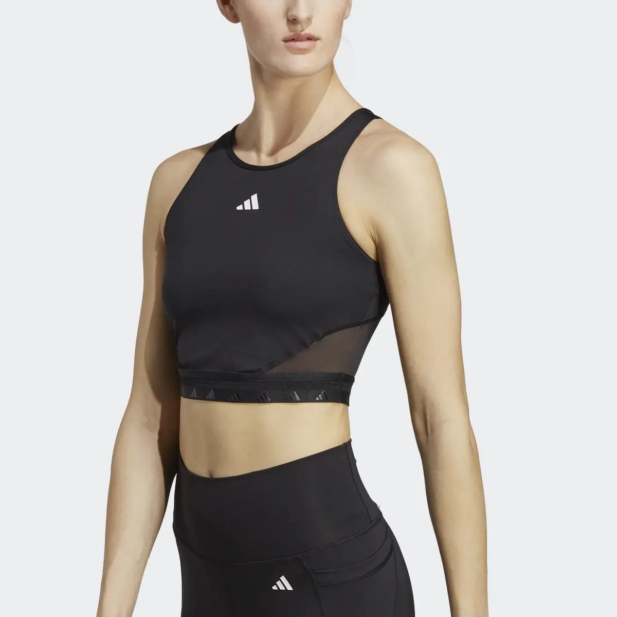 Adidas AEROREADY Hyperglam Crop Tank Top. 1