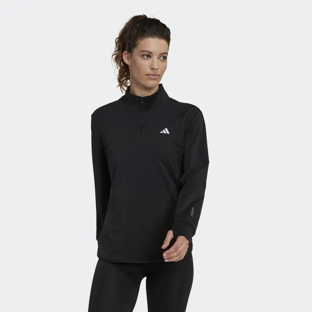 Adidas Techfit AEROREADY Warm Quarter-Zip Training Top. 2