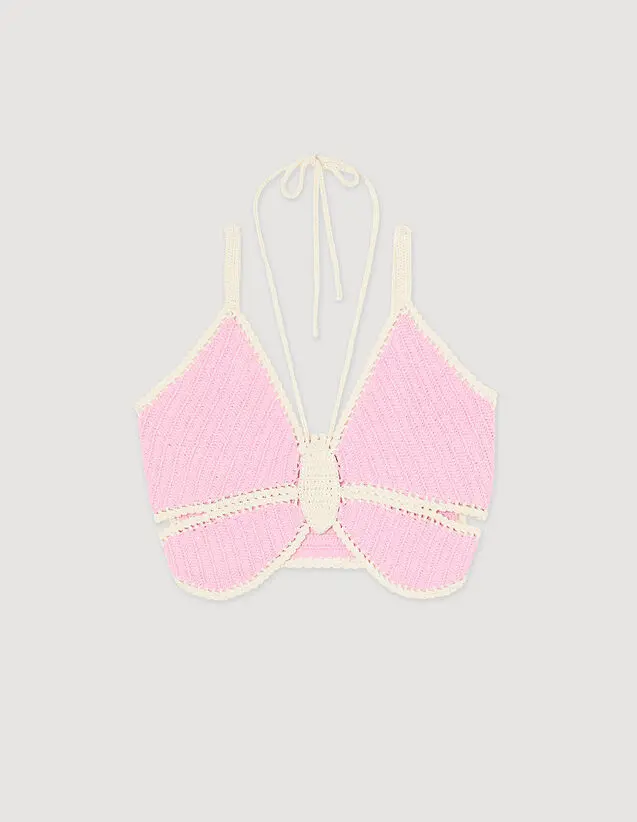 Sandro Crochet butterfly top Select a size and. 2