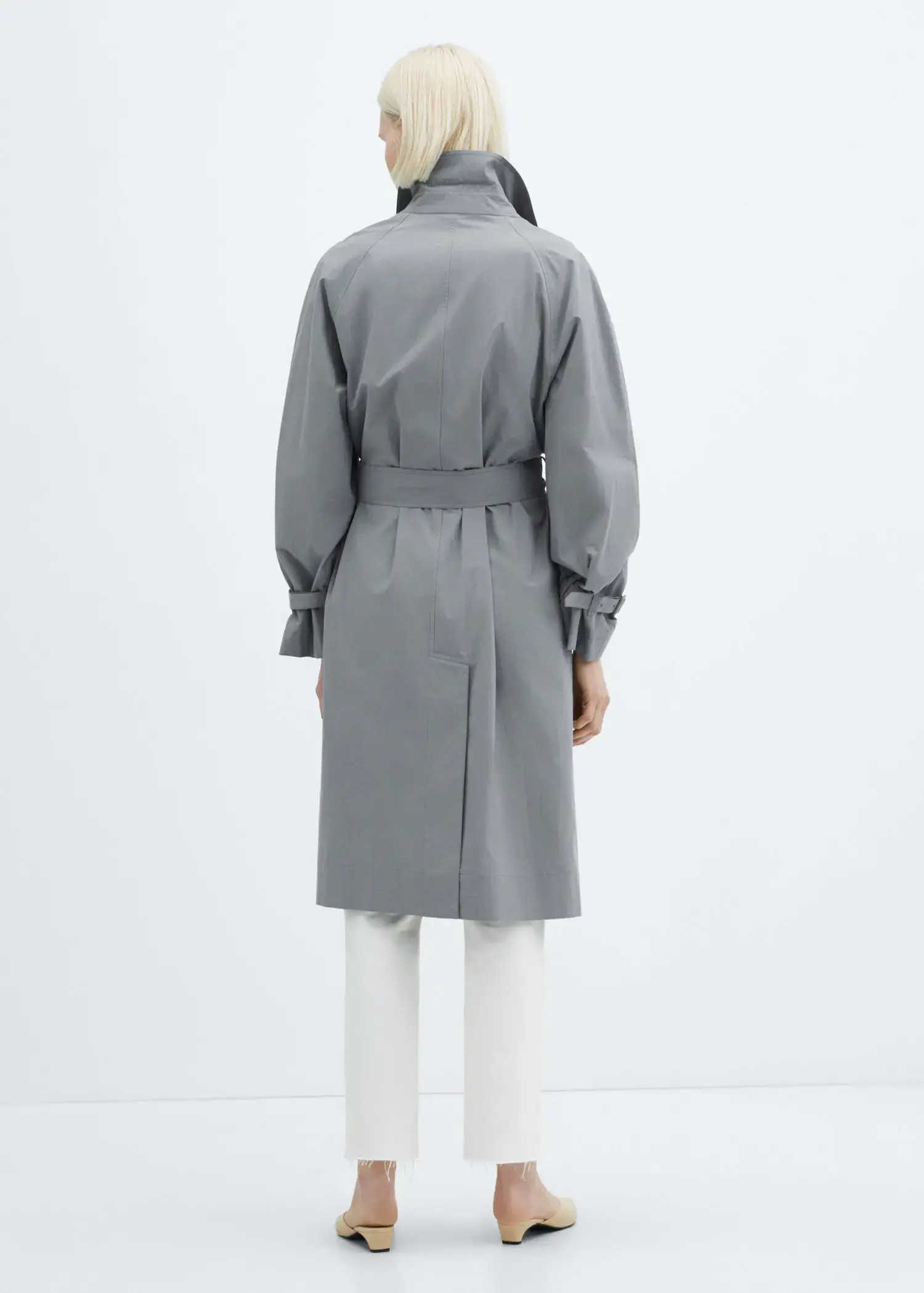 Mango Cotton trench coat with belt. 3