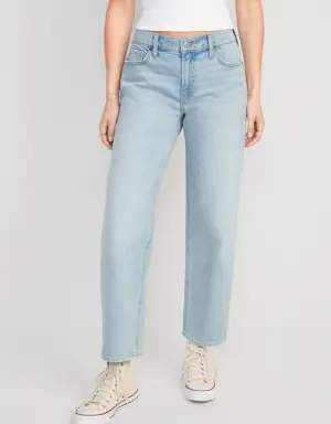 Old Navy Mid-Rise Boyfriend Loose Jeans blue