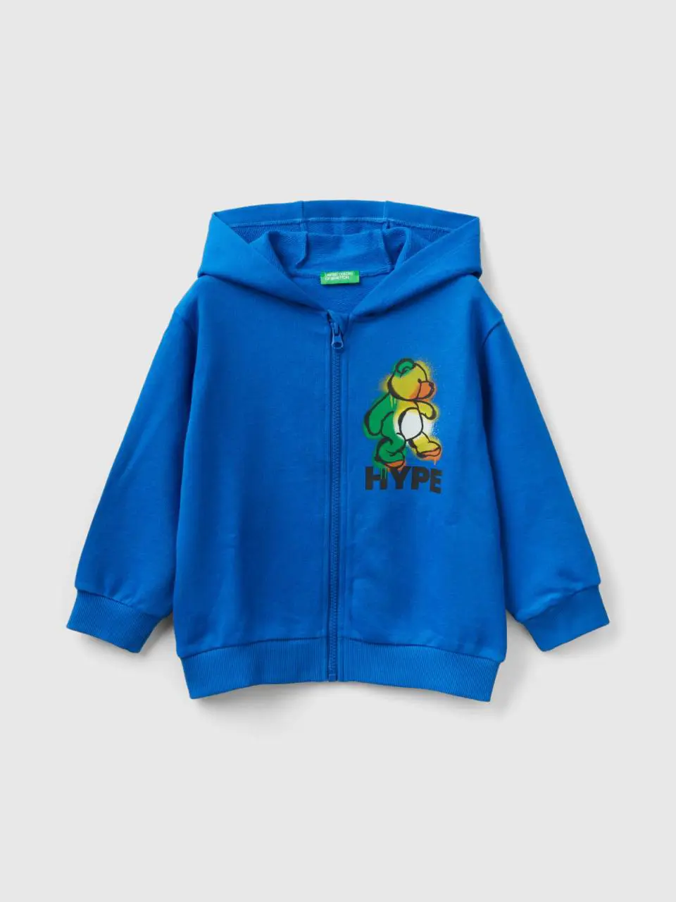 Benetton oversize sweatshirt with hood. 1