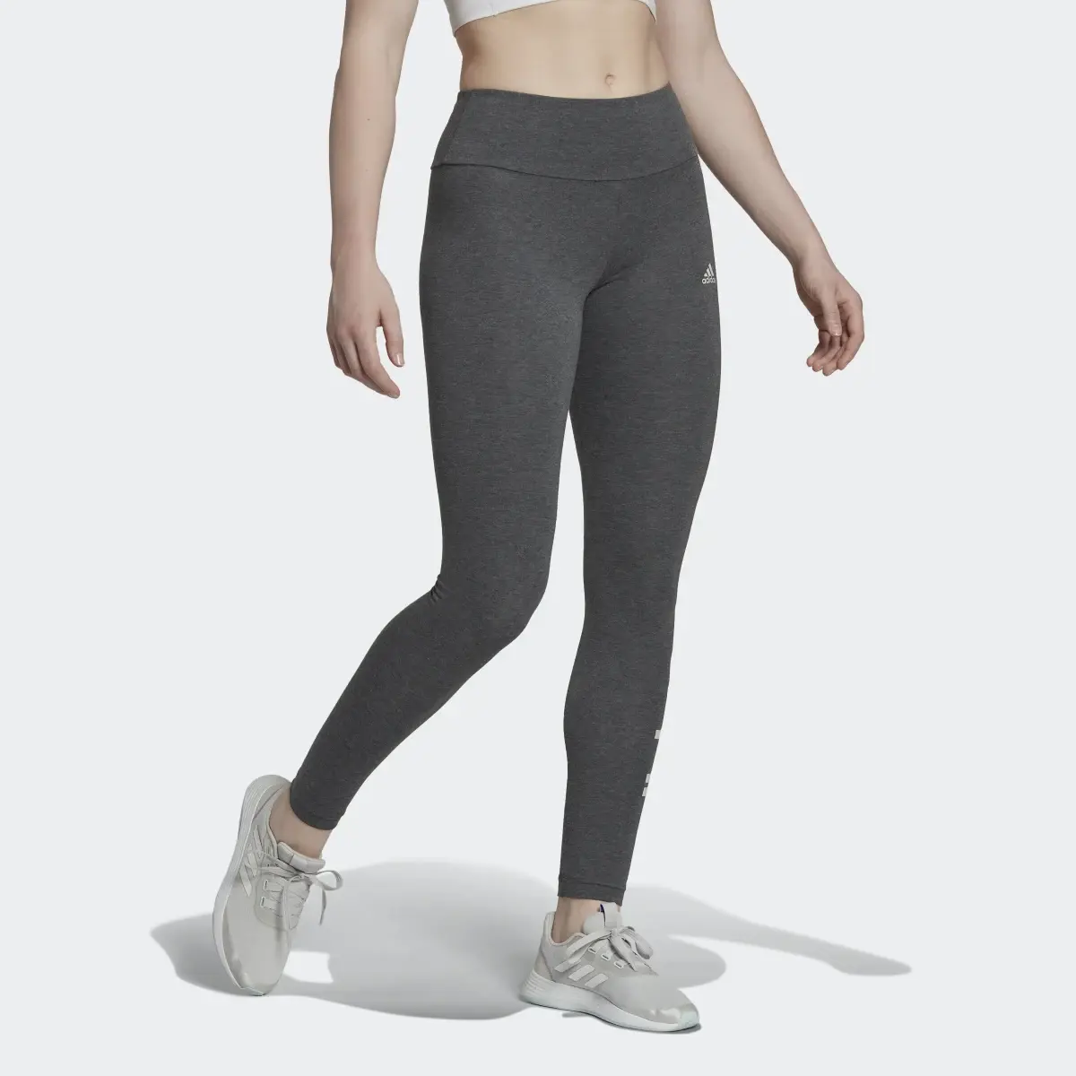 Adidas ESSENTIALS HIGH-WAISTED LOGO LEGGINGS. 3