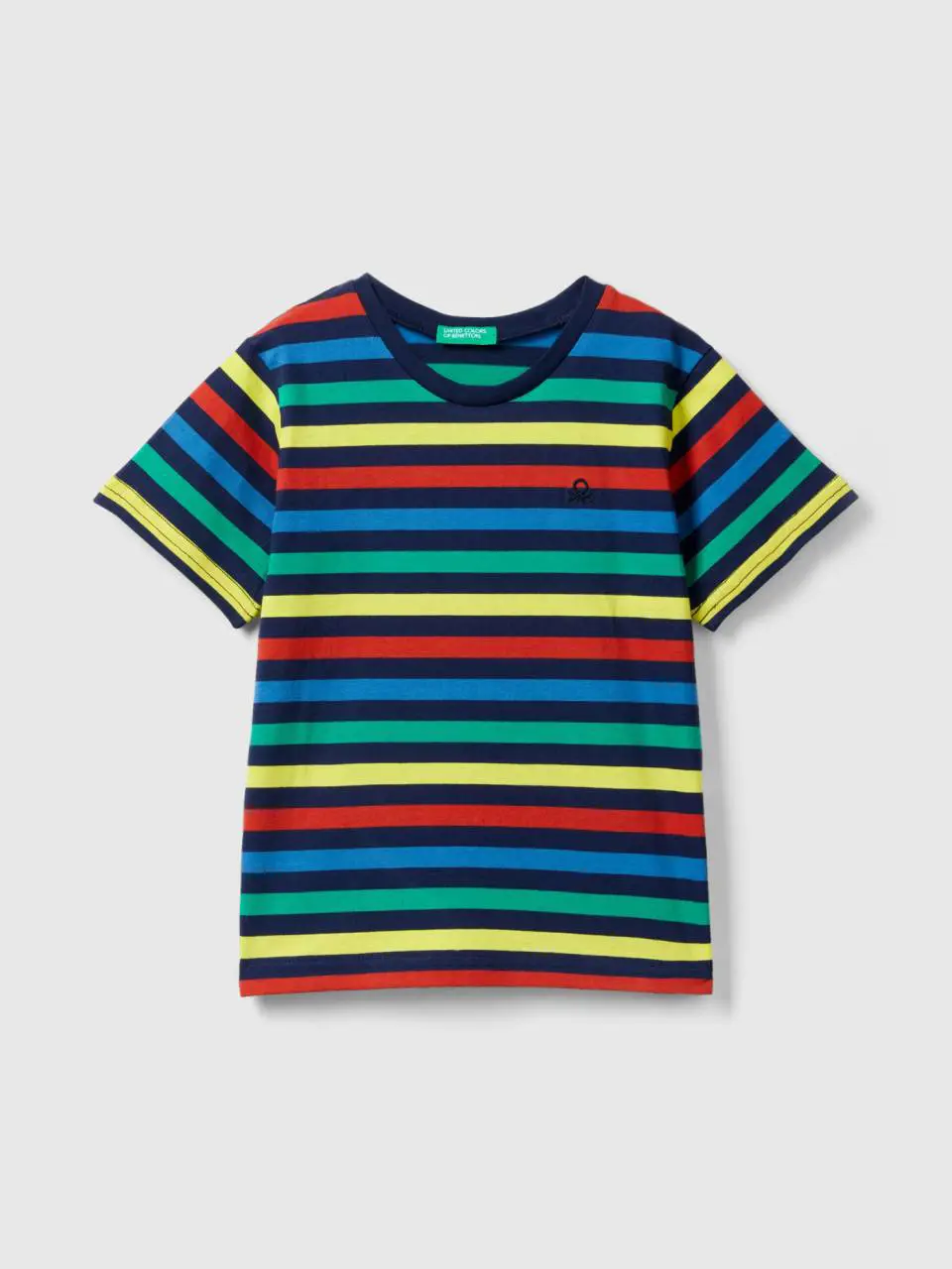 Benetton striped 100% cotton t-shirt. 1