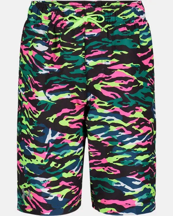 Under Armour Toddler Boys' UA Pop Tiger Swim Volley Shorts. 1