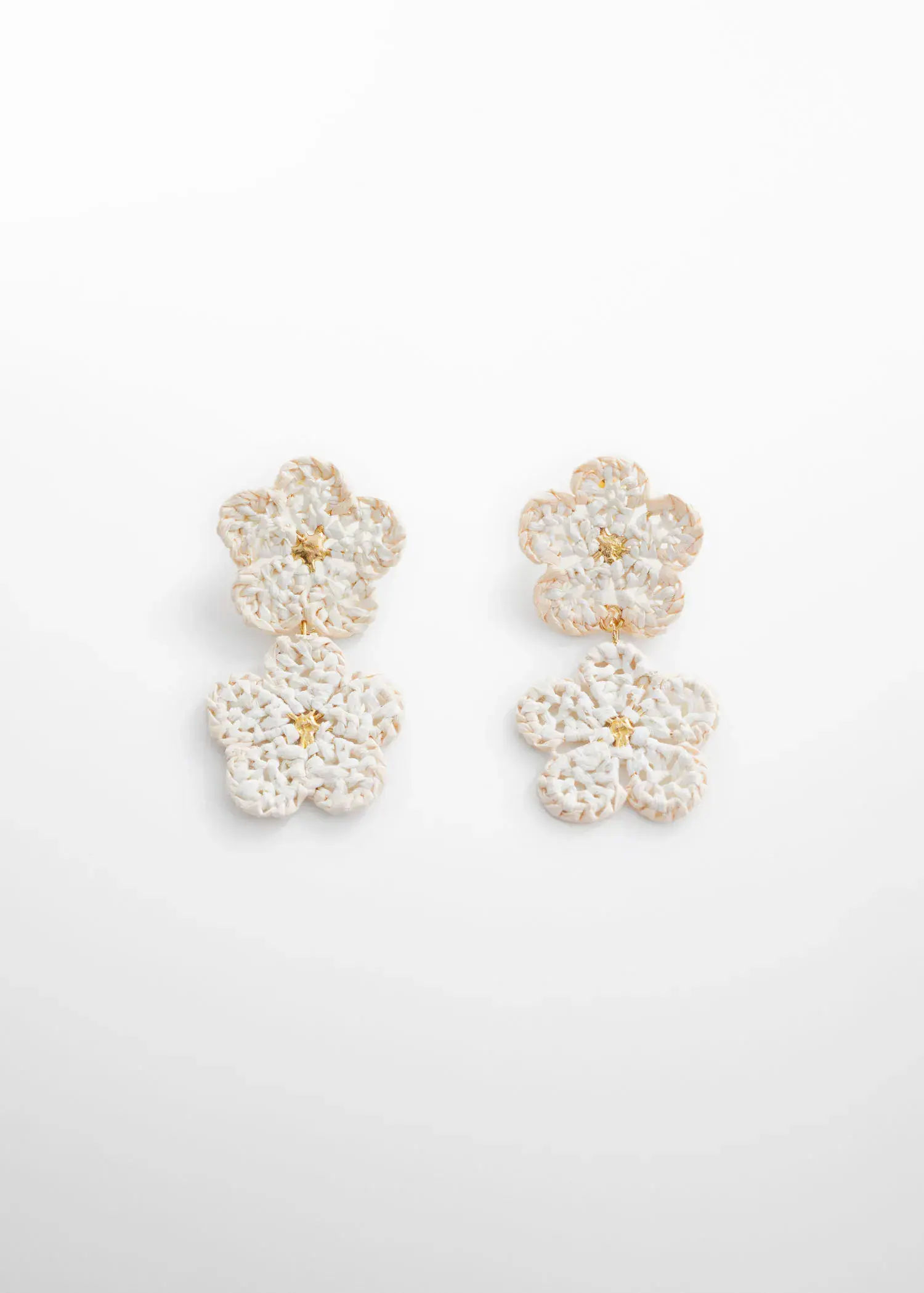 Mango Flowers raffia earrings. 1