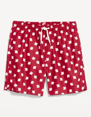 Old Navy Printed Swim Trunks for Men --7-inch inseam red