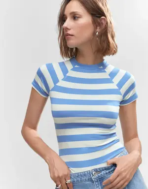 Striped print T-shirt
