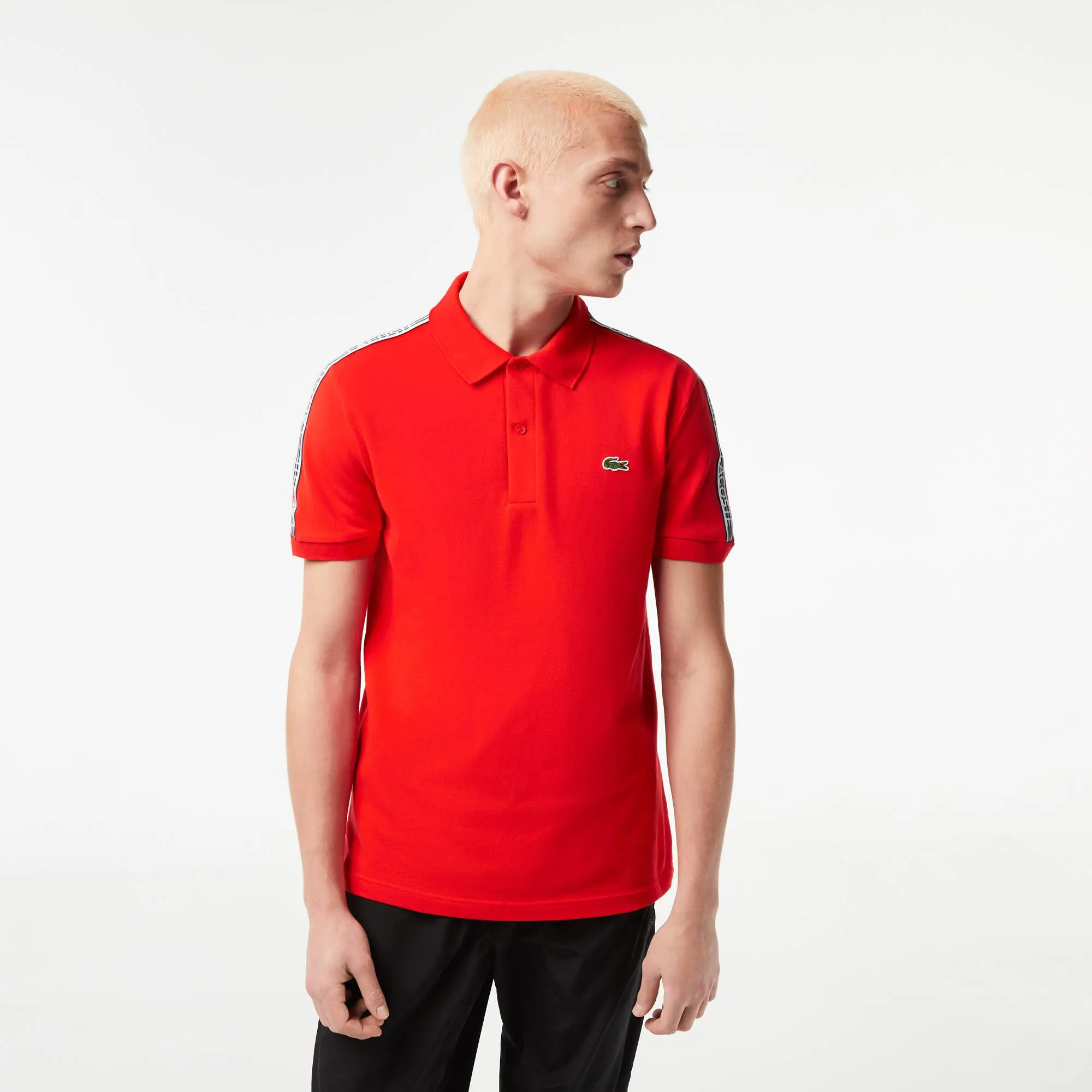 Lacoste Herren LACOSTE Poloshirt aus Piqué mit Logostreifen. 1