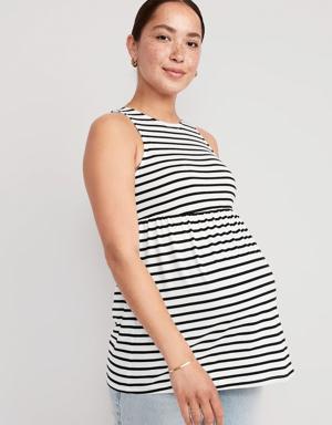 Old Navy Maternity EveryWear Sleeveless Jersey Peplum Top multi