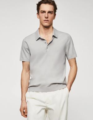 Mango Fine-knit polo shirt
