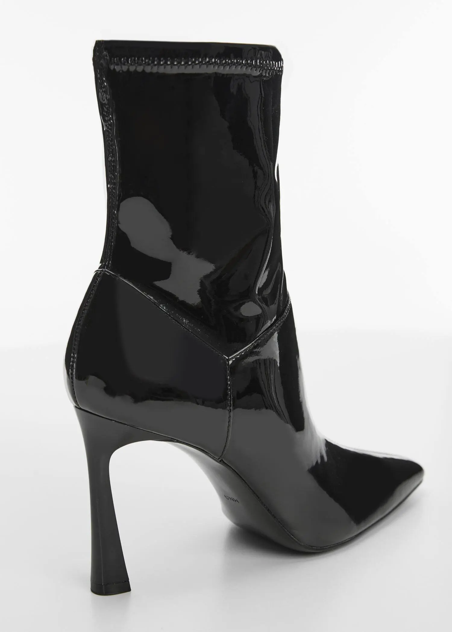 Mango Patent leather-effect heeled ankle boots. 3