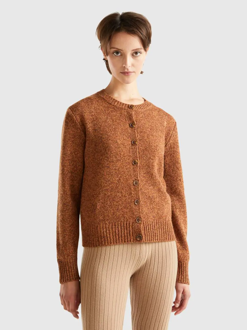 Benetton cardigan in pure shetland wool. 1