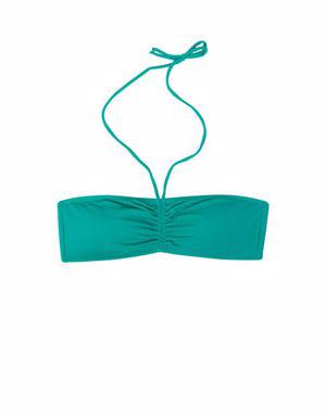 63541 Nil Yeşili Straplez Bikini Üstü