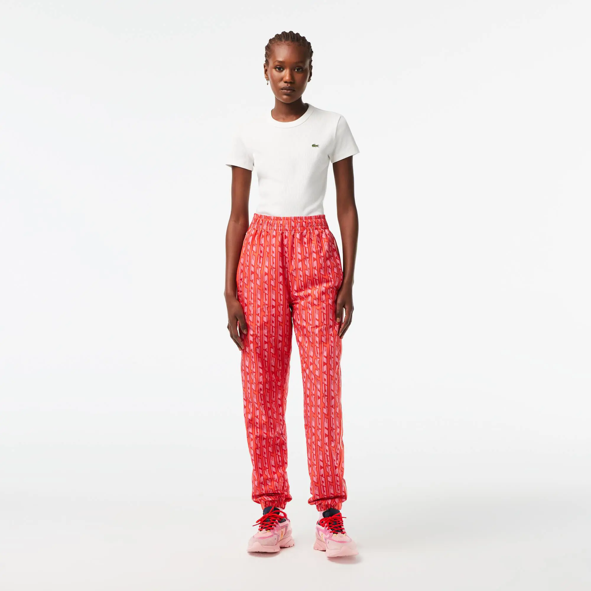 Lacoste Women’s Lacoste Track Pants with Logo Print. 1