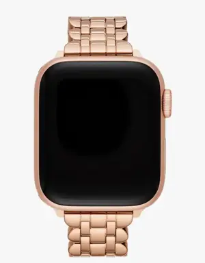 Rose Gold-tone Scallop Link Stainless Steel Bracelet 42/44/45mm Band For Apple Watch®