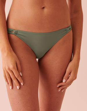 SOLID Recycled Fibers Shirred Sides Bikini Bottom