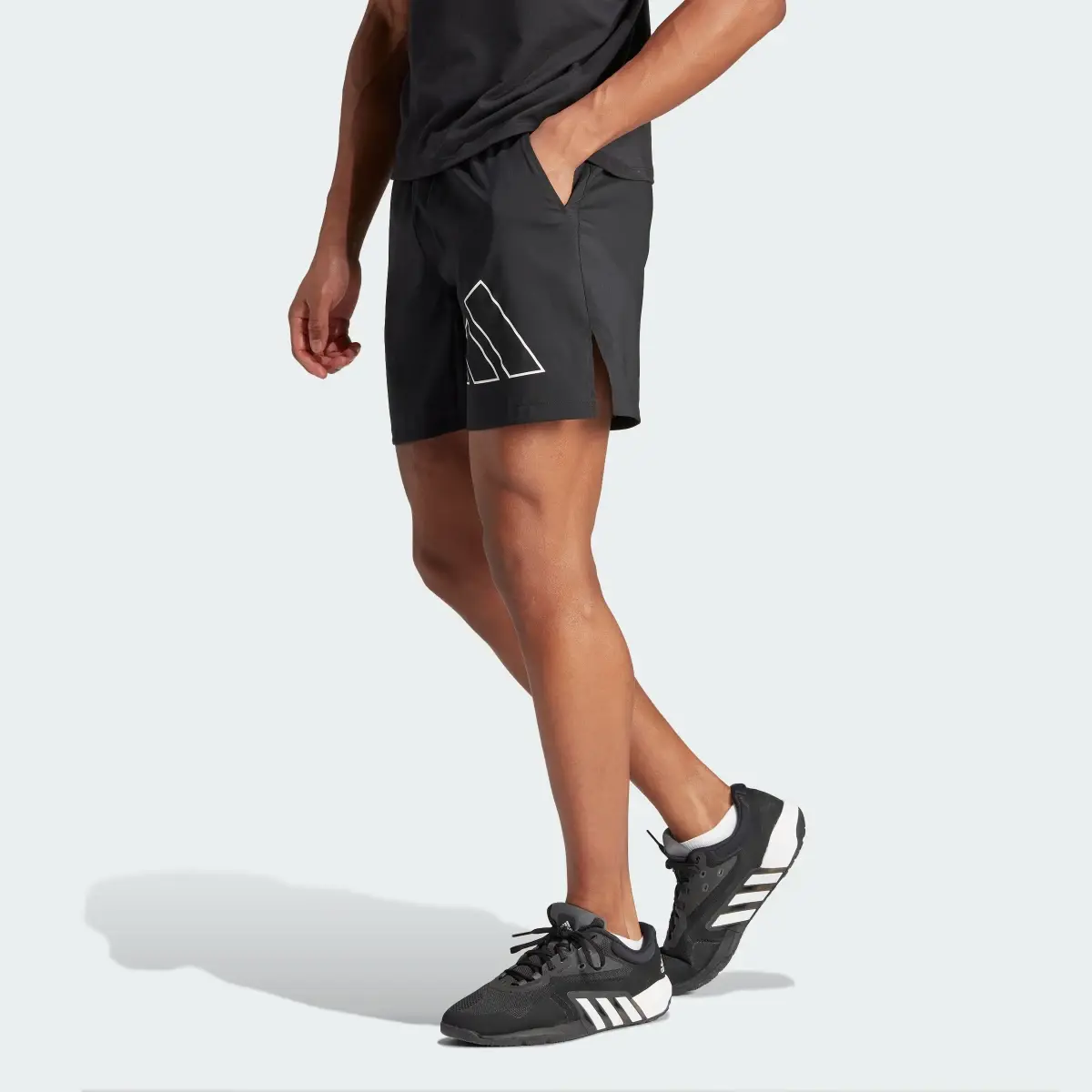 Adidas Train Icons Big Logo Training Shorts. 2