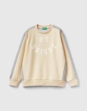 color block sweatshirt with print