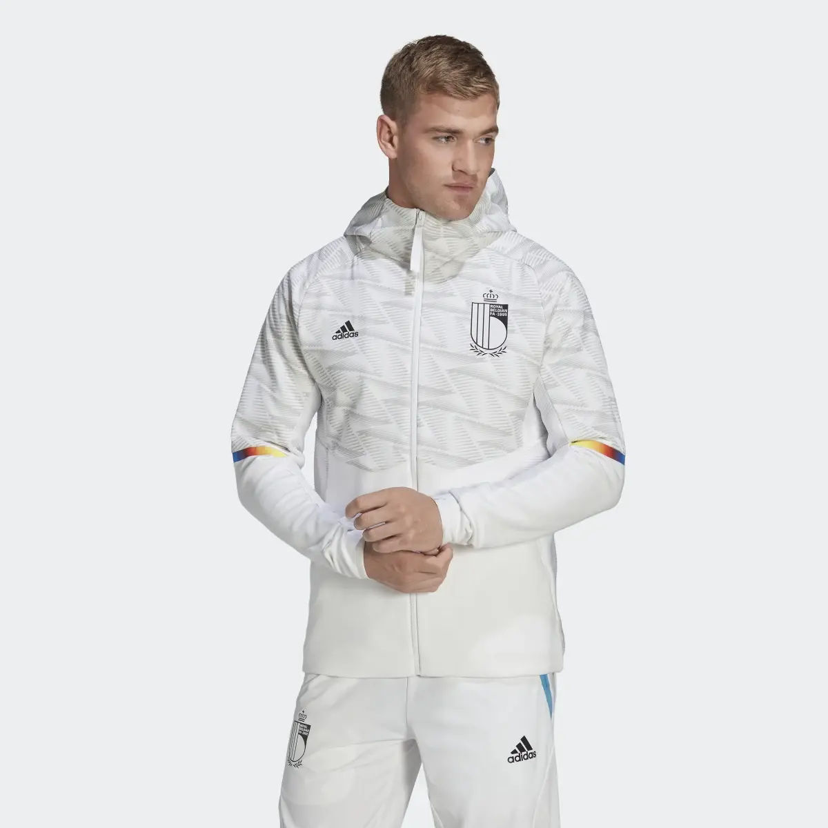 Adidas Felpa con cappuccio Game Day Full-Zip Travel Belgium. 2