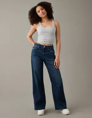 Curvy Super High-Waisted Baggy Wide-Leg Jean