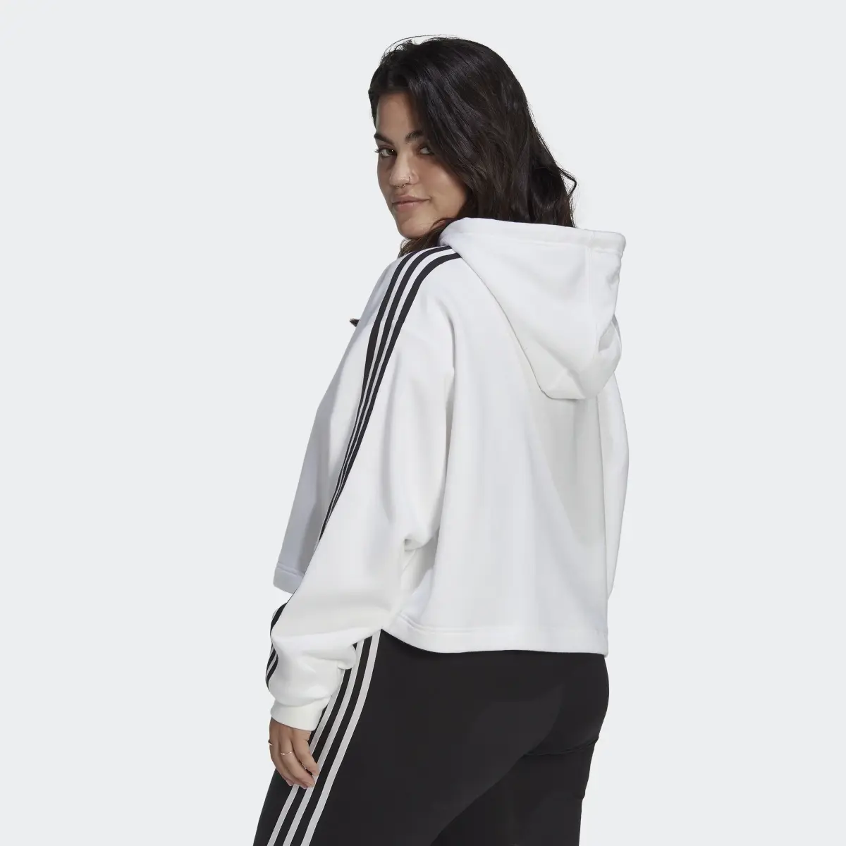 Adidas Adicolor Classics Crop Hoodie (Plus Size). 3