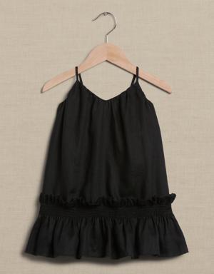 Charlize Linen Dress for Baby + Toddler black