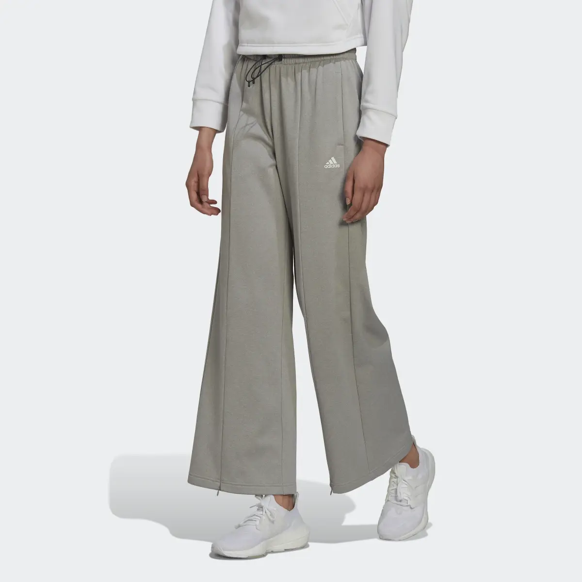 Adidas AEROREADY Wide-Leg High-Rise Pants. 1