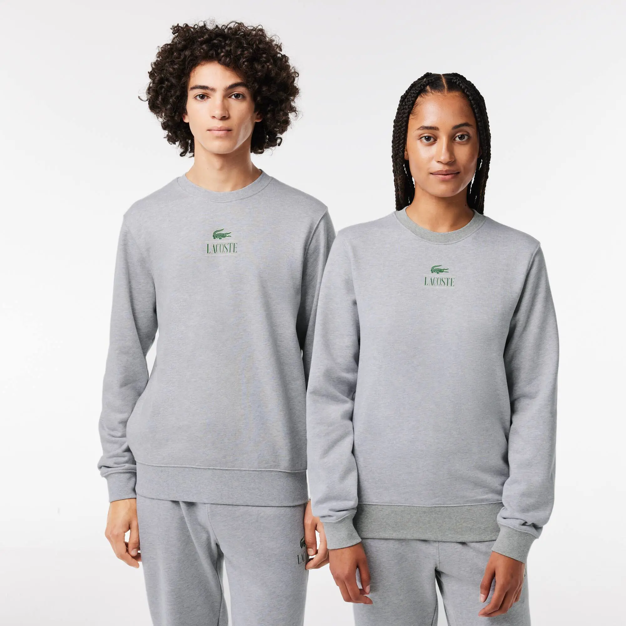 Lacoste Signature Print Jogger Sweatshirt. 1