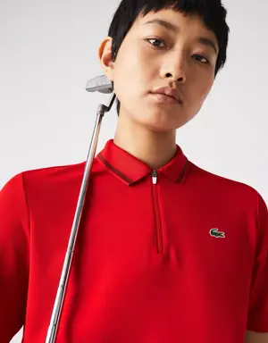 Women's Lacoste SPORT Zip Collar Golf Polo