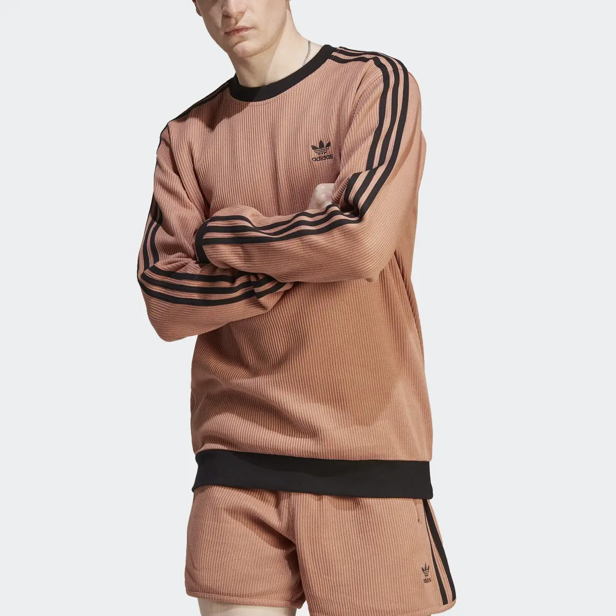 Adidas adicolor Classics Waffle Sweatshirt. 1