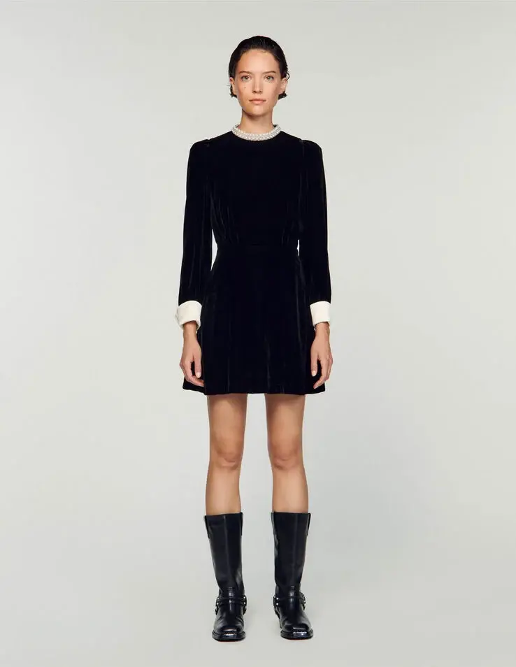 Sandro Short velvet dress. 1 Sandro Short velvet dress. 1