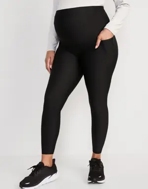 Maternity Full-Panel PowerSoft 7/8 Leggings black